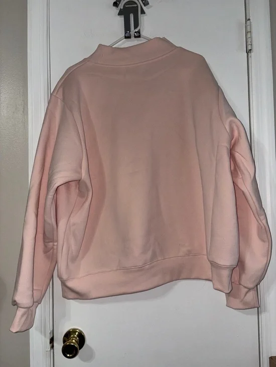 Parke Valentine's Varsity Mockneck - Peony + Crimson L / XL NEW - Picture 7 of 7